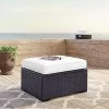 Biscayne Outdoor Wicker Ottoman - White - Crosley