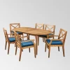 Pines 7pc Acacia Oval Wood Dining Set - Christopher Knight Home
