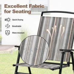 Costway 2pcs Patio Folding Sling Chairs Dining Armrest Backrest Outdoor Portable 14 Costway 2pcs Patio Folding Sling Chairs Dining Armrest Backrest Outdoor Portable -Outdoor Garden GUEST 57f0b9a9 82d5 4286 9fa5 040ca4ffc072