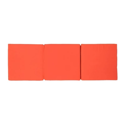 Perla 3pc Outdoor Acacia Wood Chaise Lounge Set With Cushions - Teak/Orange - Christopher Knight Home 8 Perla 3pc Outdoor Acacia Wood Chaise Lounge Set With Cushions - Teak/Orange - Christopher Knight Home - Image 8