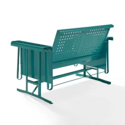 Bates Outdoor Loveseat Glider - Turquoise Gloss - Crosley -Outdoor Garden GUEST 5905184b 0958 4038 9624 e06d29f24025