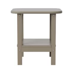 Flash Furniture Newport HDPE 2-Tier Adirondack Side Table - All-Weather - Indoor/Outdoor -Outdoor Garden GUEST 590d1e27 f50d 4511 b15e 7bc78867d34e