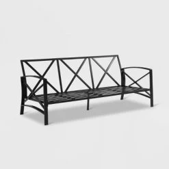 Kaplan Outdoor Metal Sofa Oil Rubbed Bronze With Cushions - Crosley -Outdoor Garden GUEST 597174ec 832f 4ab0 82d9 0389c61cdb5f