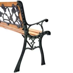 Tangkula Garden Iron Bench Porch Path Hardwood Chair For Patio Park Outdoor Deck -Outdoor Garden GUEST 597dfd34 9ff4 49c1 80d3 04ad83fc37ac