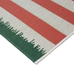 Preppy Stripes Outdoor Rug Coral - Project 62™