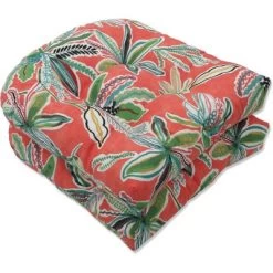 Set Of 2 Outdoor/Indoor Wicker Seat Cushions Sunny Daze - Pillow Perfect -Outdoor Garden GUEST 5a55bf9b f175 4c6f b95d a8cfd2fc7f8a