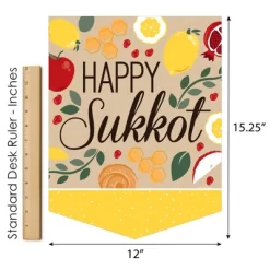 Big Dot Of Happiness Sukkot - Outdoor Home Decorations - Double-Sided Sukkah Jewish Holiday Garden Flag - 12 X 15.25 Inches -Outdoor Garden GUEST 5a801739 f84c 47e5 be3b 68e93c50520e
