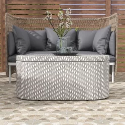 3pc Willa Aluminum & Wicker Patio Conversation Set - MiBasics -Outdoor Garden GUEST 5b475f2d 47d9 425d bca2 aae506ea8504
