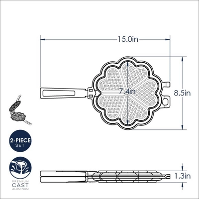 Nordic Ware Sweetheart Stovetop Waffler 4 Nordic Ware Sweetheart Stovetop Waffler - Image 4