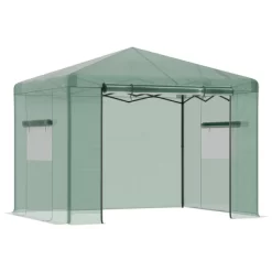 OutsunnyPortable Pop-up Walk-in Greenhouse With Roll-up Door -Outdoor Garden GUEST 5bc8b24a c977 4eba 9218 c086e7a20b73