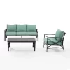 Kaplan 3pc Outdoor Sofa Set With Sofa & Arm Chair With Coffee Table - Mist - Crosley