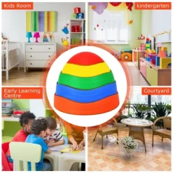 Costway 5pcs Kids Balance Stepping Stones Indoor & Outdoor Coordination & Balance Toy 15 Costway 5pcs Kids Balance Stepping Stones Indoor & Outdoor Coordination & Balance Toy -Outdoor Garden GUEST 5cddacb3 3173 48fa 9539 b1f7fda1437e