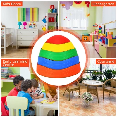 Costway 5pcs Kids Balance Stepping Stones Indoor & Outdoor Coordination & Balance Toy 7 Costway 5pcs Kids Balance Stepping Stones Indoor & Outdoor Coordination & Balance Toy - Image 7