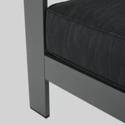 Cape Coral 5pc Aluminum Sofa Set With Cushions - Dark Gray - Christopher Knight Home -Outdoor Garden GUEST 5d218093 68ad 4c4f 9c64 259fe7836649