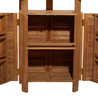 Patio Bar Table Teak - Olivia & May 19 Patio Bar Table Teak - Olivia & May - Image 19