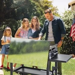 Flybold 28" Griddle Cover With Waterproof Aluminum Diamond Plate And Stainless Steel Handle For Outdoor BBQ Hood Blackstone Griddle Accessories -Outdoor Garden GUEST 5e2eebee 184a 43e8 9654 d8dd5fdb7227