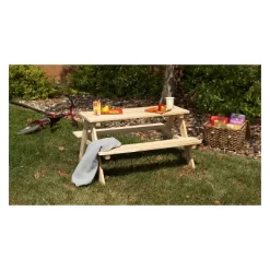Rectangle Wooden Kids Picnic Table - Merry Products -Outdoor Garden GUEST 5e9f29c4 7b3c 4281 a473 9e251c6a3c50