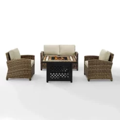 4pc Bradenton Outdoor Steel Fire Pit Set - Crosley -Outdoor Garden GUEST 5eb253e6 6d41 4697 83f9 6933ab730370