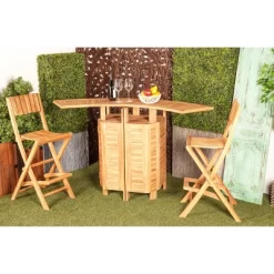Patio Bar Table Teak - Olivia & May 23 Patio Bar Table Teak - Olivia & May -Outdoor Garden GUEST 5eed3b21 27ae 4348 8e98 7e42885a22fc
