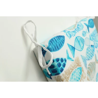 Hooked Nautical Outdoor Chaise Lounge Cushion - Pillow Perfect 1 Hooked Nautical Outdoor Chaise Lounge Cushion - Pillow Perfect