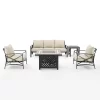 Kaplan 5pc Sofa Set With Fire Table - Oatmeal - Crosley
