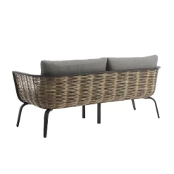 Ashby Loveseat - Gray/Black/Natural - Linon -Outdoor Garden GUEST 603a2c8e c01c 4a0f 8648 1047024f912c