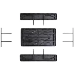 Gardenised Gray Outdoor Foldable Woodgrain Portable Picnic Table Set -Outdoor Garden GUEST 6071aec4 9ca7 44f3 bf0c 4834819013ef