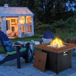 5pc Outdoor Set With Swivel Chairs & 34" Propane Fire Pit Table - Captiva Designs -Outdoor Garden GUEST 610944bc d1bd 4815 a2f8 0be671e00bfb