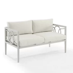 Ashford 2pc Outdoor Metal Conversation Set - Cream - Crosley -Outdoor Garden GUEST 61db26cd 75fa 4e13 bf0d 8c6968471fdb
