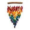 Home & Garden Deluxe Rainbow Waterfall Chime - One Windchime 20.5 Inches - Garden Yard Decor - Geblueg543 - Glass - Multicolored