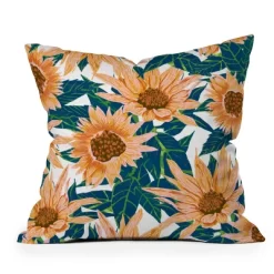 Sunflowers Outdoor Throw Pillow Orange/Blush - Deny Designs -Outdoor Garden GUEST 62c2de1b a75a 40bb 8475 244c284ed319