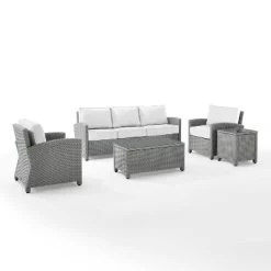 Bradenton 5pc Outdoor Wicker Sofa Set - Crosley -Outdoor Garden GUEST 6347eada 1eb3 465f 838b 5d9f2fb757d8