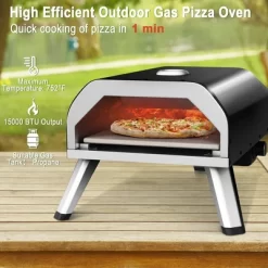 Costway Outdoor Gas Pizza Oven Portable Propane Pizza Stove With Oven Cover Pizza Stone -Outdoor Garden GUEST 63bf9501 34aa 4126 91db e687c5126d74