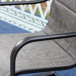 Patio Set With Steel Table With 1.57" Umbrella Hole & Padded Sling Arm Chairs - Captiva Designs -Outdoor Garden GUEST 64645ba4 f3fd 4599 a5a7 bb723156031c