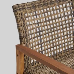 Hampton Wicker Loveseat - Natural/Gray - Christopher Knight Home -Outdoor Garden GUEST 66231694 51a9 42ba b5ab f57434cdec1c 1