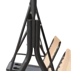 Outsunny 2 Person Covered Porch Swing With Pivot Storage Table, Cup Holder, & Adjustable Overhead Canopy -Outdoor Garden GUEST 67862a10 468a 4287 835a 9f13278c4371