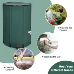 Costway 100 Gallon Portable Rain Barrel Water Collector Collapsible Tank W/Spigot Filter -Outdoor Garden GUEST 67ac2c85 5b79 440f 922d 13aeb4cfbbbb