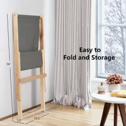 Costway Set Of 2 Foldable Wood Sling Beech Chairs W/ 3 Adjustable Positions&Free Cushion -Outdoor Garden GUEST 67f80e80 befb 4d79 bcd5 01564156bdfc