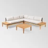 Loft Acacia 4pc Wood Sectional Sofa Set - Christopher Knight Home