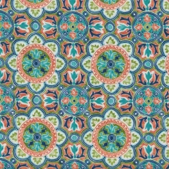 2pk Lagoa Tile Flamingo Rounded Corners Outdoor Seat Cushion Blue - Pillow Perfect