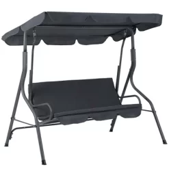 Aoodor 3 Seater Patio Porch Swing With Canopy