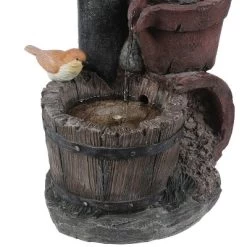 LuxenHome Resin Farmhouse Barrel And Water Pump Outdoor Fountain 13 LuxenHome Resin Farmhouse Barrel And Water Pump Outdoor Fountain -Outdoor Garden GUEST 6df916fb 6e6a 48d1 9cf7 bf74d390e85a