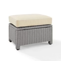 Bradenton Outdoor Wicker Ottoman - Crosley -Outdoor Garden GUEST 6e18a40c 8970 4b60 969c 3afdda23d9e2