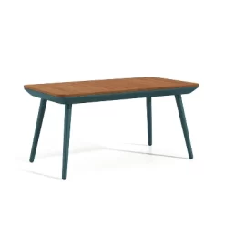 3pc Peakey Aluminum Patio Conversation Set Gray/Green/Oak - MiBasics -Outdoor Garden GUEST 6e684450 52d3 4482 878b 90a4f567aeaf