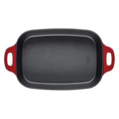 Rachael Ray Premium RUST-RESISTANT Cast Iron Roasting Pan 9"x13" Red -Outdoor Garden GUEST 6fa19aa0 76fc 49ed 9c04 adec6284964a