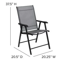 Flash Furniture Black Outdoor Folding Patio Sling Chair (2 Pack) 15 Flash Furniture Black Outdoor Folding Patio Sling Chair (2 Pack) -Outdoor Garden GUEST 6fd18dd2 2b50 4be4 9bb2 1fd1f8bfbdda