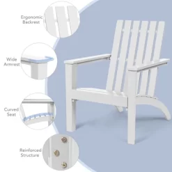 Costway 2PCS Patio Adirondack Chair Side Table Set Solid Wood Garden Deck White 15 Costway 2PCS Patio Adirondack Chair Side Table Set Solid Wood Garden Deck White -Outdoor Garden GUEST 716c1997 4797 40de a303 867ffd150fa9