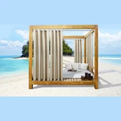 Commonwealth Seascapes Light Filtering Provide Privacy And Shade Grommet Outdoor Panel Pair Linen -Outdoor Garden GUEST 719297f0 8672 4e40 8fc6 7f4c547dfc3f