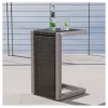 Cape Coral Square Wicker Side Table - Gray - Christopher Knight Home