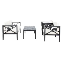 Nunzio 4pc Living Set With Accent Pillows - Black/Beige - Safavieh 13 Nunzio 4pc Living Set With Accent Pillows - Black/Beige - Safavieh -Outdoor Garden GUEST 73cfa0e1 0d09 42ae 8778 3dd141943c14